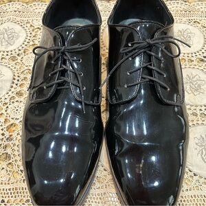 AFTER SIX Black Patent Tuxedo Shoes